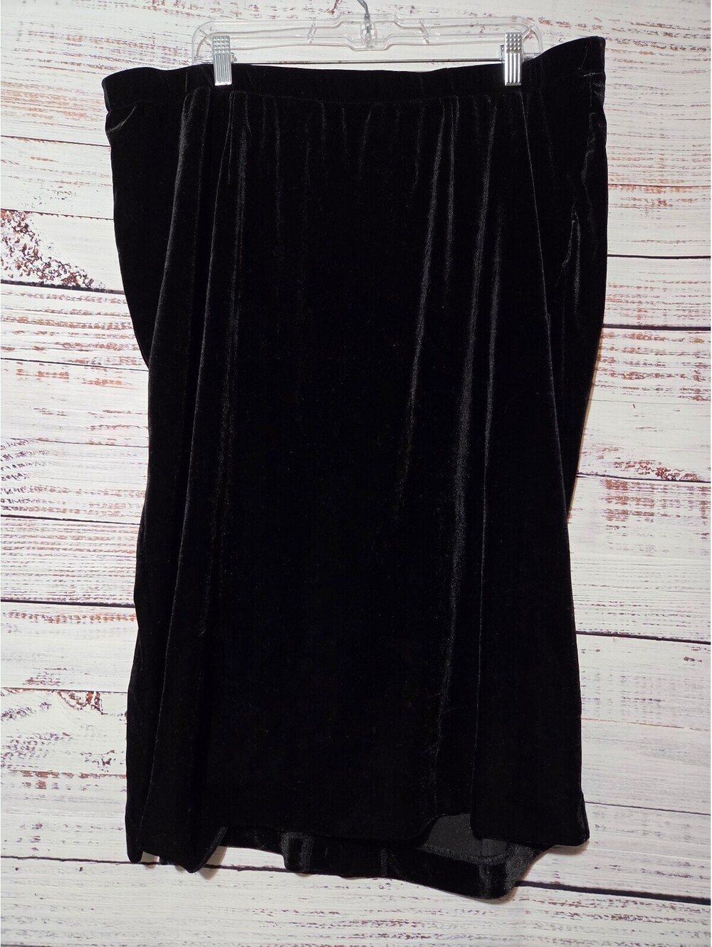 Cato Black Velvet Midi Skirt Size 22/24W